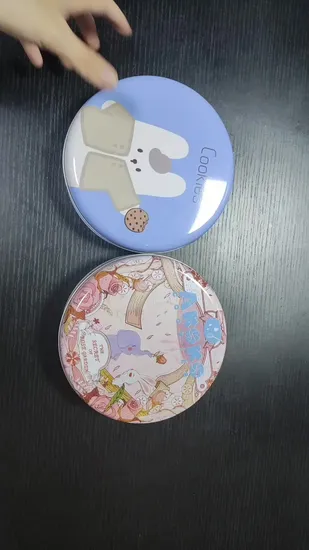 선물 쿠키 캔디 초콜릿 케이크 둥근 금속 저장 포장 주석 상자