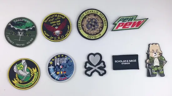 귀여운 동물 디자인 레이저 컷 테두리 사용자 정의 로고 자수 패치